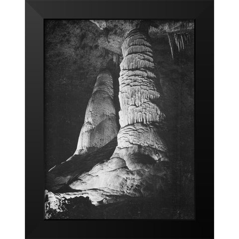 Hall of Giants-Big Room-Carlsbad Caverns National Park-New Mexico Black Modern Wood Framed Art Print by Adams, Ansel