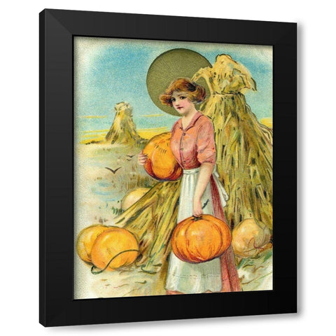 Hearty Thanksgiving Greeting Black Modern Wood Framed Art Print with Double Matting by Missouri History Museum