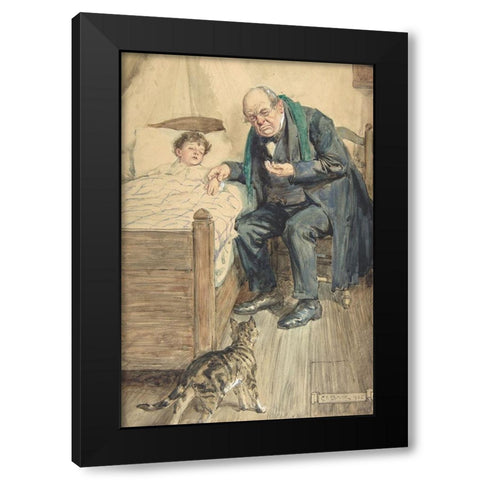 Illustration 2 for Little Peter A Christmas Morality for Children of Any Age Black Modern Wood Framed Art Print by Brock, Charles Edmund