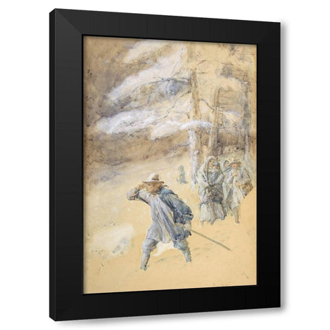 Illustration 4 for Little Peter A Christmas Morality for Children of Any Age Black Modern Wood Framed Art Print by Brock, Charles Edmund