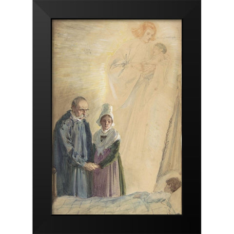 Illustration 5 for Little Peter A Christmas Morality for Children of Any Age Black Modern Wood Framed Art Print by Brock, Charles Edmund