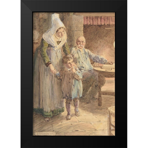 Illustration 6 for Little Peter A Christmas Morality for Children of Any Age Black Modern Wood Framed Art Print by Brock, Charles Edmund