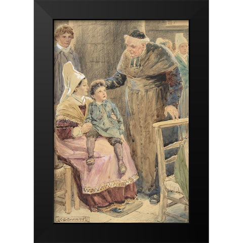 Illustration 8 for Little Peter A Christmas Morality for Children of Any Age Black Modern Wood Framed Art Print by Brock, Charles Edmund