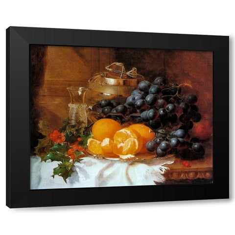 Christmas still life Black Modern Wood Framed Art Print by Stannard, Eloise Harriet