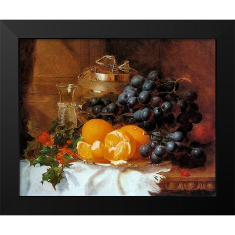 Christmas still life Black Modern Wood Framed Art Print by Stannard, Eloise Harriet