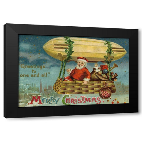 Greetings to one and all Black Modern Wood Framed Art Print by Missouri History Museum