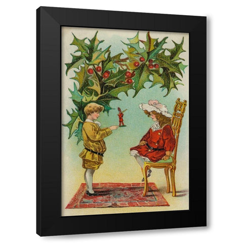 I wish you a Merry Christmas Black Modern Wood Framed Art Print by Missouri History Museum