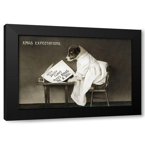 Xmas expectations Black Modern Wood Framed Art Print with Double Matting by Wallach, Miriam and Ira D