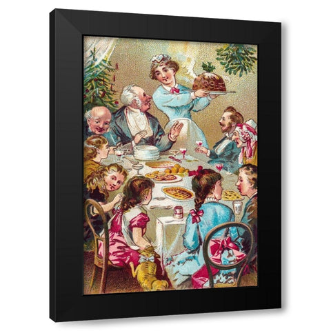 We all wish you a merry Christmas Black Modern Wood Framed Art Print with Double Matting by The New York Public Library