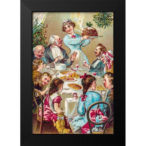 We all wish you a merry Christmas Black Modern Wood Framed Art Print by The New York Public Library