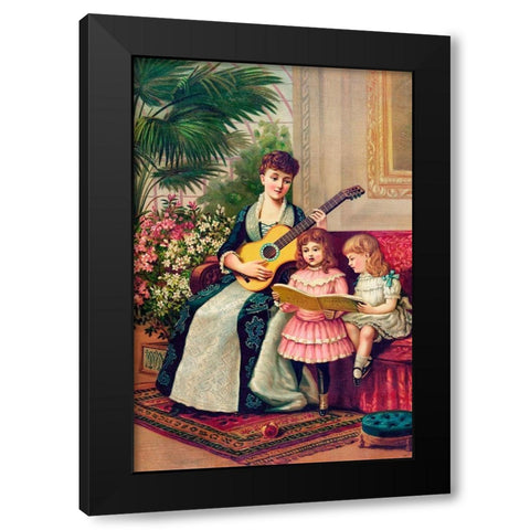 The Christmas Carol Black Modern Wood Framed Art Print by Hatch Lith Co