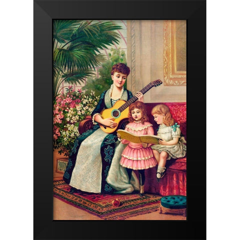 The Christmas Carol Black Modern Wood Framed Art Print by Hatch Lith Co