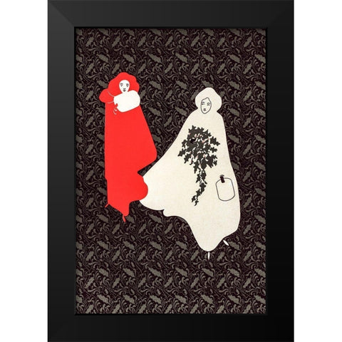 Christmas Poster  Black Modern Wood Framed Art Print by Bradley, Will