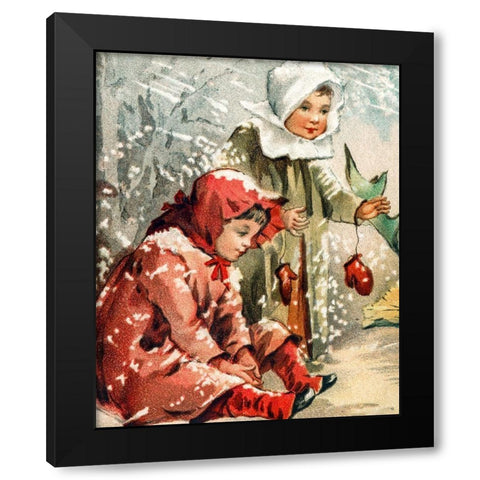 Hark What mean those holy voices Black Modern Wood Framed Art Print with Double Matting by L. Prang & Co