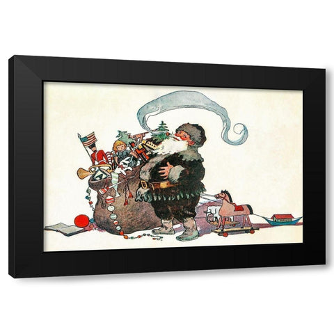 He was chubby and plump, a right jolly old elf Black Modern Wood Framed Art Print with Double Matting by Smith, Jessie Wilcox