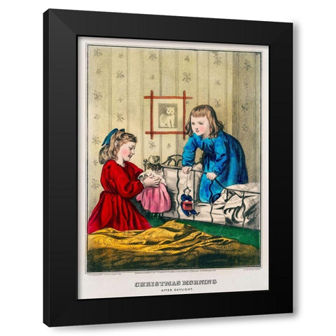 Christmas Morning after Daylight Black Modern Wood Framed Art Print with Double Matting by The Kellogg & Bulkeley Co