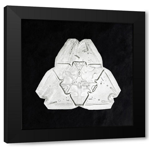 Snowflake 482 Black Modern Wood Framed Art Print by Bentley, Wilson