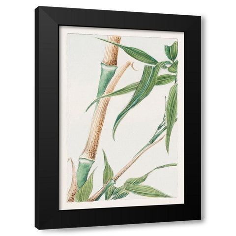 Japanese Bamboo Black Modern Wood Framed Art Print by Morikaga, Megata