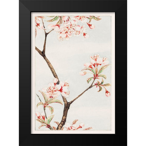 Sakura cherry Black Modern Wood Framed Art Print by Morikaga, Megata
