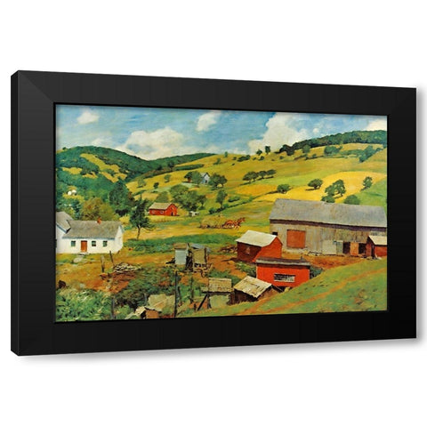 Shreyvogel Farm Black Modern Wood Framed Art Print with Double Matting by Shreyvogel, Charles