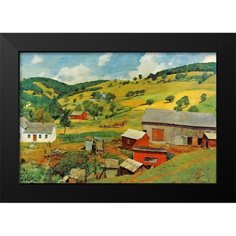 Shreyvogel Farm Black Modern Wood Framed Art Print by Shreyvogel, Charles
