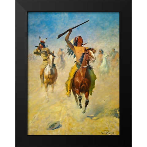 A Hot Trail Black Modern Wood Framed Art Print by Shreyvogel, Charles
