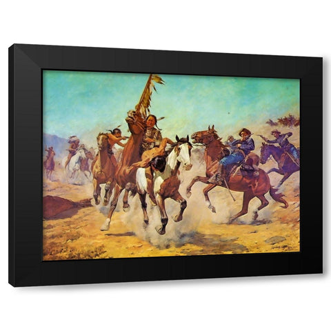 Silenced War Whoop Black Modern Wood Framed Art Print by Shreyvogel, Charles