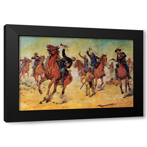 Surrounded Black Modern Wood Framed Art Print by Shreyvogel, Charles