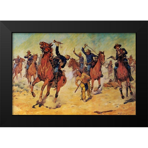 Surrounded Black Modern Wood Framed Art Print by Shreyvogel, Charles