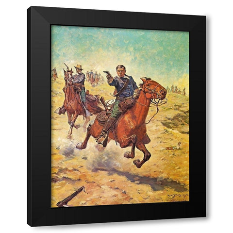 Dead Sure Black Modern Wood Framed Art Print by Shreyvogel, Charles
