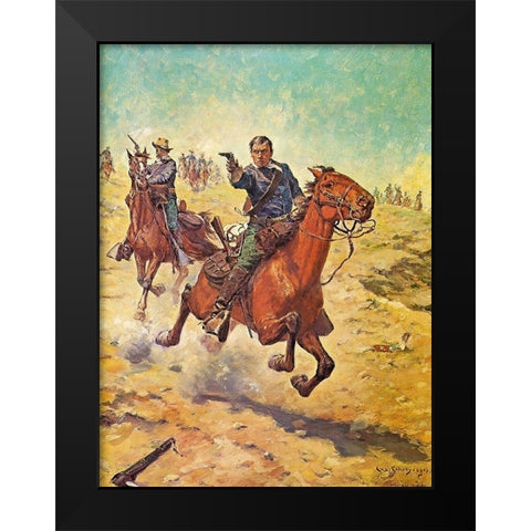 Dead Sure Black Modern Wood Framed Art Print by Shreyvogel, Charles