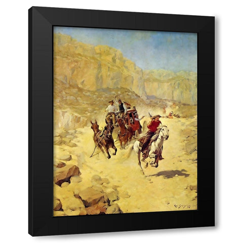 Saving the Mail Black Modern Wood Framed Art Print with Double Matting by Shreyvogel, Charles