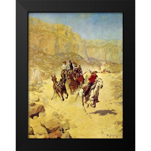 Saving the Mail Black Modern Wood Framed Art Print by Shreyvogel, Charles