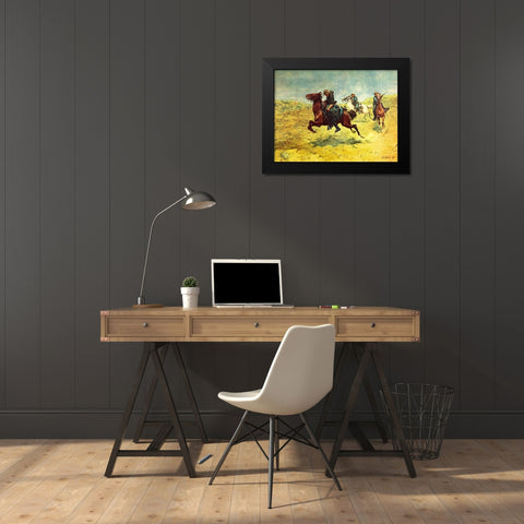 My Bunkie - The Rescue Black Modern Wood Framed Art Print by Shreyvogel, Charles
