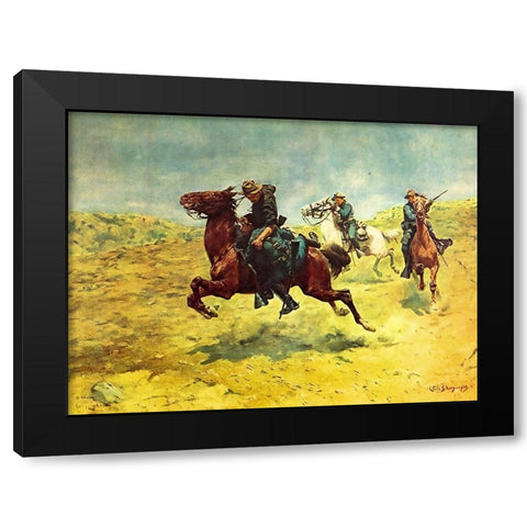 My Bunkie - The Rescue Black Modern Wood Framed Art Print with Double Matting by Shreyvogel, Charles
