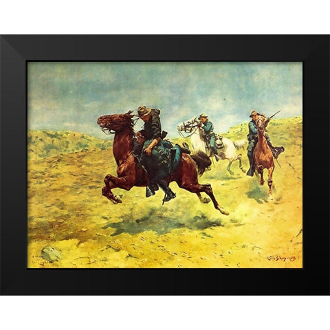 My Bunkie - The Rescue Black Modern Wood Framed Art Print by Shreyvogel, Charles