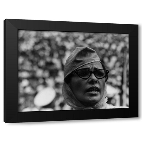 Civil Rights March on Washington-D.C. Actor Lena Horne Black Modern Wood Framed Art Print by U.S. Archives