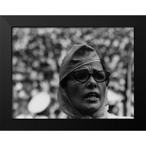 Civil Rights March on Washington-D.C. Actor Lena Horne Black Modern Wood Framed Art Print by U.S. Archives