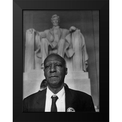 Civil Rights March on Washington-D.C. A. Philip Randolph-Organizer of the Demonstration Black Modern Wood Framed Art Print by U.S. Archives