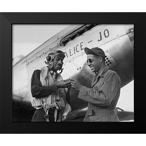 WWII Capt. Wendell O. Pruitt of the 15th Air Force Black Modern Wood Framed Art Print by U.S. Archives