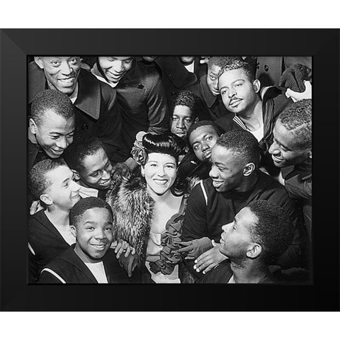 WWII Marva Louis-wife of champion Joe Black Modern Wood Framed Art Print by U.S. Archives