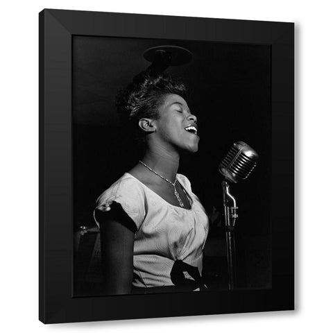 Sarah Vaughan Black Modern Wood Framed Art Print by Gottlieb, William