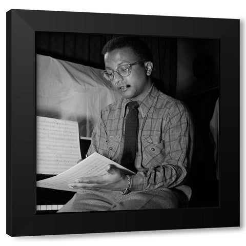 Billy Strayhorn-New York Black Modern Wood Framed Art Print by Gottlieb, William