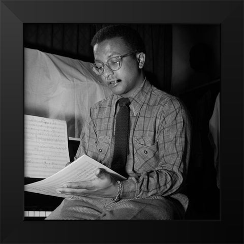 Billy Strayhorn-New York Black Modern Wood Framed Art Print by Gottlieb, William