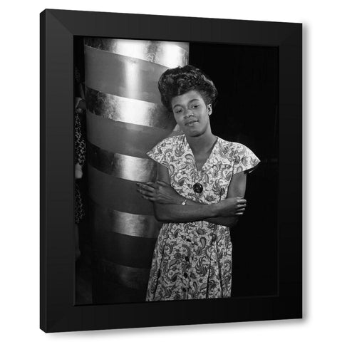 Sarah Vaughan No 2 Black Modern Wood Framed Art Print with Double Matting by Gottlieb, William