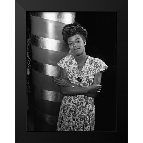Sarah Vaughan No 2 Black Modern Wood Framed Art Print by Gottlieb, William