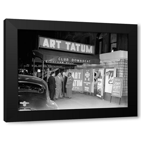 Art Tatum and Phil Moore-Downbeat-New York-N.Y. Black Modern Wood Framed Art Print with Double Matting by Gottlieb, William