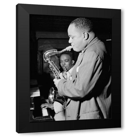 Joe Thomas and Eddie Wilcox Black Modern Wood Framed Art Print with Double Matting by Gottlieb, William