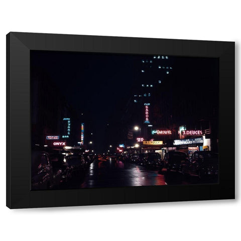 52nd Street-New York 1948 Black Modern Wood Framed Art Print by Gottlieb, William