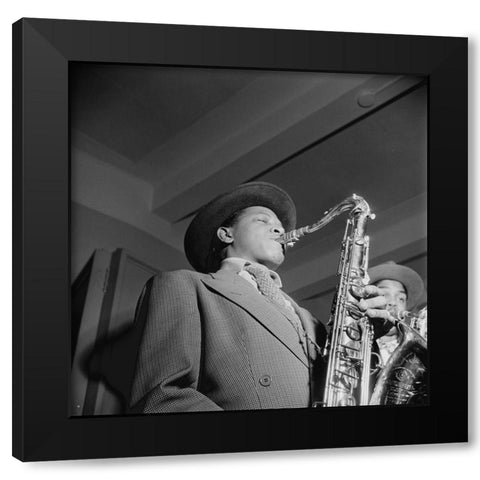 Illinois Jacquet 1941 Black Modern Wood Framed Art Print with Double Matting by Gottlieb, William